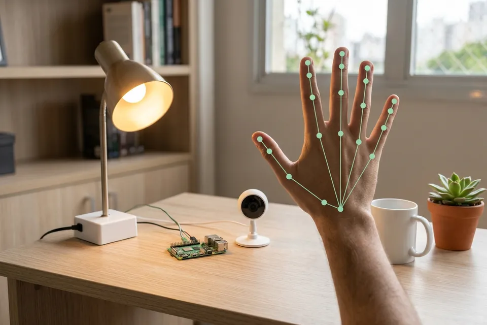 Luz por gestos com Visão Computacional e IoT (POC)